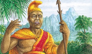 An illustration of Kamehameha I. Credit: World Book illus by Richard Bonson, The Art Agency
